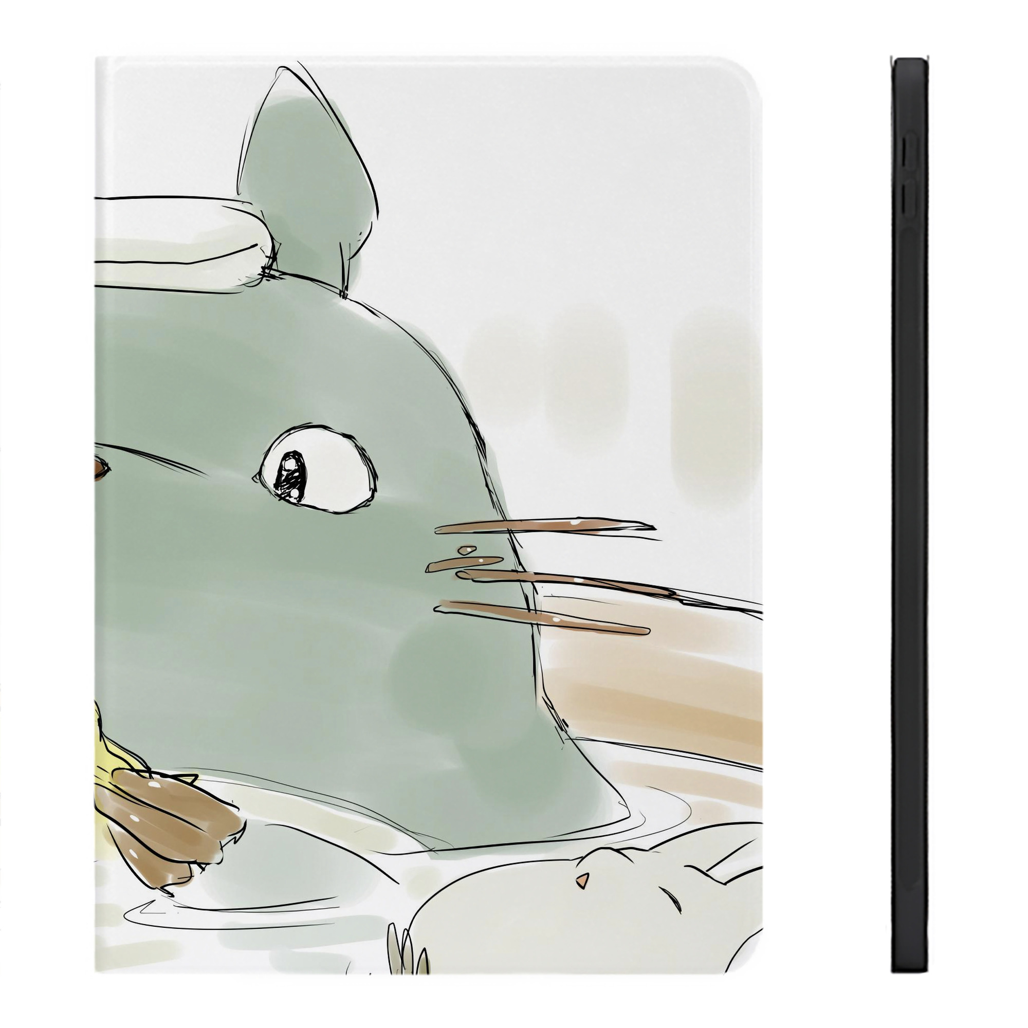 （画像用） となりのトトロ 草壁メイ 草壁サツキ My Neighbor Totoro Satsuki Kusakabe Mei Kusakabe IPadケース ペンホルダー付き ブックスタイルデザイン